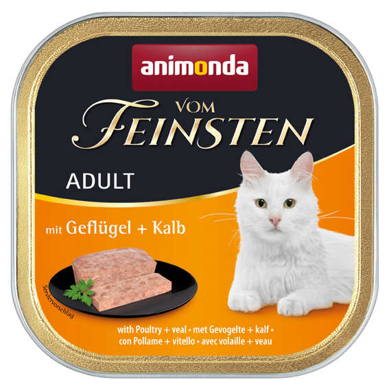 animonda Katzen-Nassfutter Vom Feinsten Adult Geflügel + Kalb